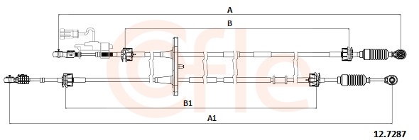 COFLE Kabel, manuel gearkasse 127287 for FIAT