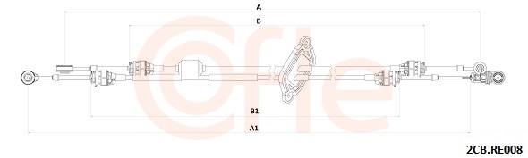 COFLE Kabel, manuel gearkasse 922cbre008 for RENAULT