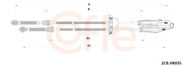 COFLE Kabel, manuel gearkasse 922cbvk035 for VW