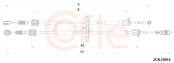 COFLE Kabel, manuel gearkasse 922cbfi053 for LANCIA