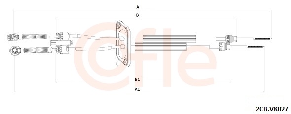 COFLE Kabel, manuel gearkasse 922cbvk027 for VW