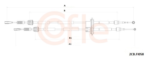 COFLE Kabel, manuel gearkasse 922cbfi058 for FIAT