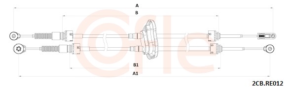 COFLE Kabel, manuel gearkasse 922cbre012 for RENAULT