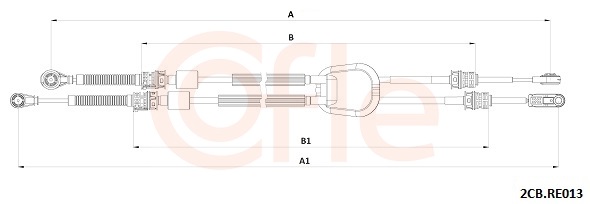 COFLE Kabel, manuel gearkasse 922cbre013 for RENAULT