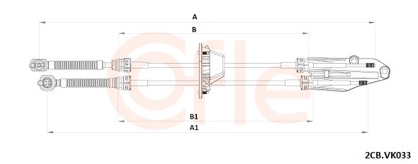COFLE Kabel, manuel gearkasse 922cbvk033 for VW