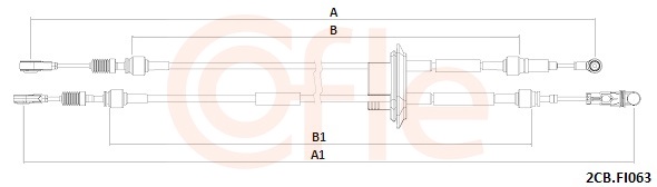 COFLE Kabel, manuel gearkasse 922cbfi063 for FIAT