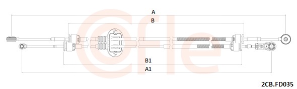 COFLE Kabel, manuel gearkasse 922cbfd035 for FORD