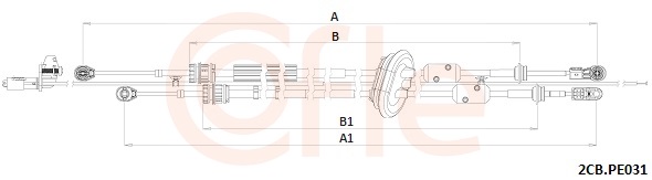 COFLE Kabel, manuel gearkasse 922cbpe031 for PEUGEOT
