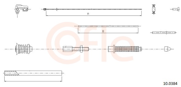 COFLE Gaskabel 100384 for RENAULT