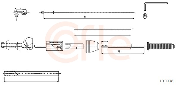 COFLE Gaskabel 101178 for PEUGEOT