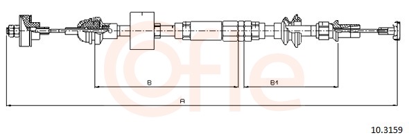 COFLE Koblingskabel 103159 for VW VAG