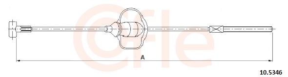 COFLE Håndbremsekabel 105346 foran for FORD