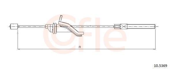 COFLE Håndbremsekabel 105369 foran for FORD VOLVO
