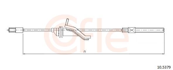 COFLE Håndbremsekabel 105379 foran for FORD