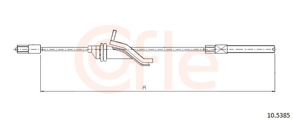 COFLE Håndbremsekabel 105385 foran for FORD
