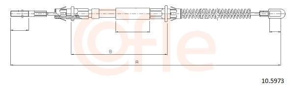 COFLE Håndbremsekabel 105973 venstre for OPEL