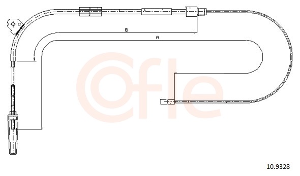 COFLE Håndbremsekabel 109328 foran for MERCEDES-BENZ