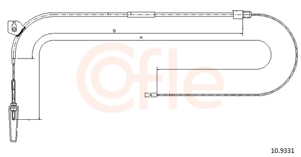COFLE Håndbremsekabel 109331 foran for MERCEDES-BENZ