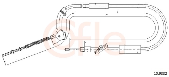 COFLE Håndbremsekabel 109332 foran for MERCEDES-BENZ