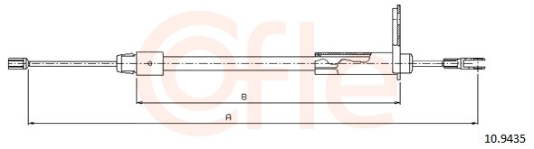 COFLE Håndbremsekabel 109435 højre for MERCEDES-BENZ