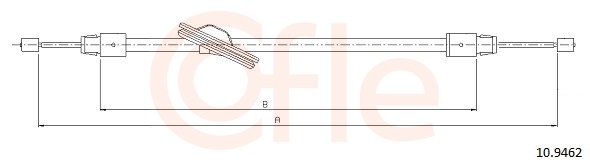 COFLE Håndbremsekabel 109462 foran for MERCEDES-BENZ