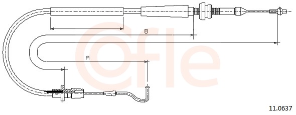 COFLE Gaskabel 110637 for VAG