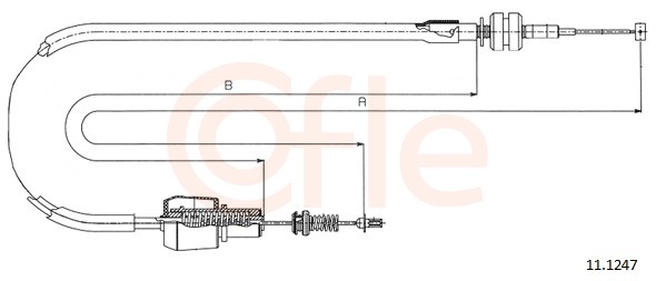 COFLE Gaskabel 111247 for OPEL