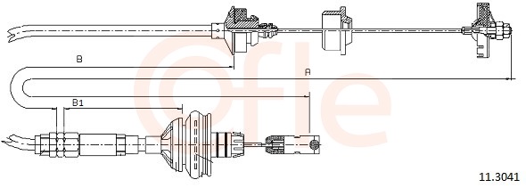 COFLE Koblingskabel 113041 for PEUGEOT