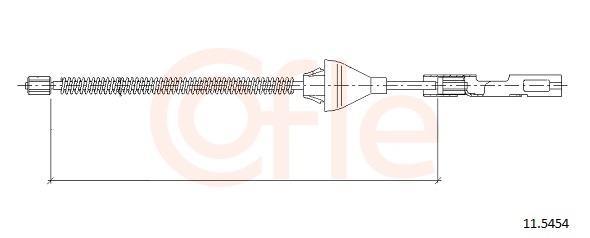 COFLE Håndbremsekabel 115454 bag for FORD MAZDA