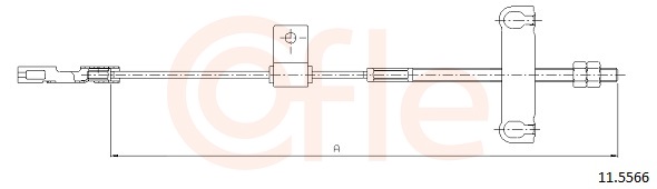 COFLE Håndbremsekabel 115566 midten for FORD