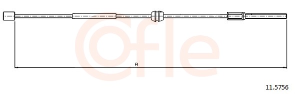 COFLE Håndbremsekabel 115756 foran for OPEL