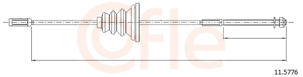 COFLE Håndbremsekabel 115776 foran for OPEL