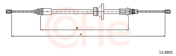 COFLE Håndbremsekabel 116801 foran for RENAULT OPEL