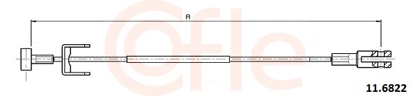COFLE Håndbremsekabel 116822 midten for OPEL