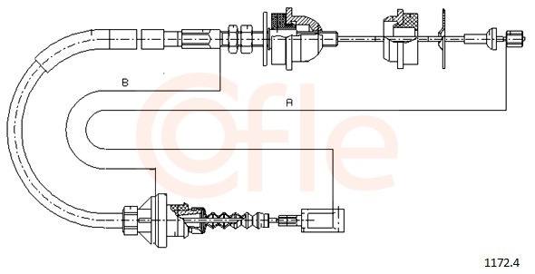 COFLE Koblingskabel 11724 for PEUGEOT FIAT