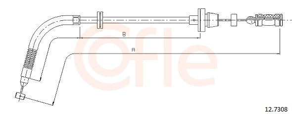 COFLE Gaskabel 127308 for FIAT