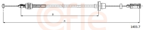 COFLE Gaskabel 14037 for FIAT