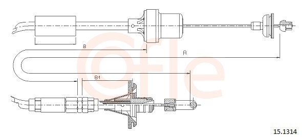 COFLE Koblingskabel 151314 for ROVER