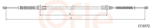 COFLE Håndbremsekabel 170372 venstre for NISSAN