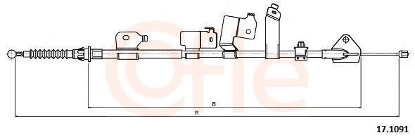 COFLE Håndbremsekabel 171091 venstre for TOYOTA