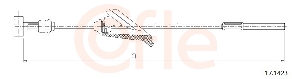 COFLE Håndbremsekabel 171423 foran for TOYOTA