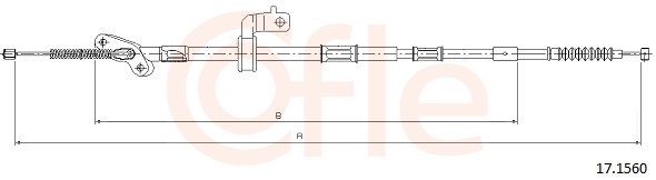COFLE Håndbremsekabel 171560 venstre for TOYOTA