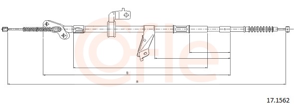 COFLE Håndbremsekabel 171562 venstre for TOYOTA