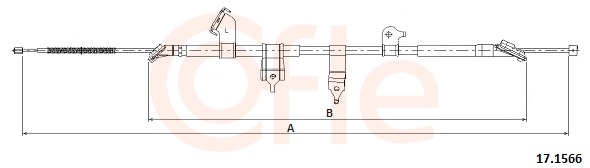 COFLE Håndbremsekabel 171566 venstre for TOYOTA