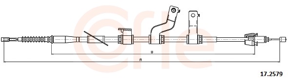COFLE Håndbremsekabel 172579 venstre for HYUNDAI