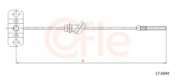 COFLE Håndbremsekabel 176044 foran for KIA