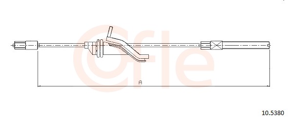 COFLE Håndbremsekabel 105380 foran for FORD