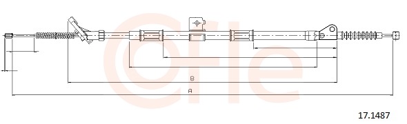 COFLE Håndbremsekabel 171487 højre for TOYOTA