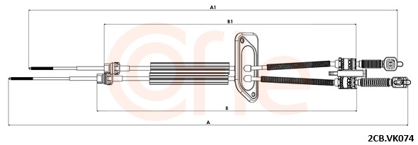 COFLE Kabel, manuel gearkasse 922cbvk074 for VW