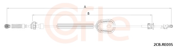 COFLE Kabel, manuel gearkasse 922cbre035 for RENAULT